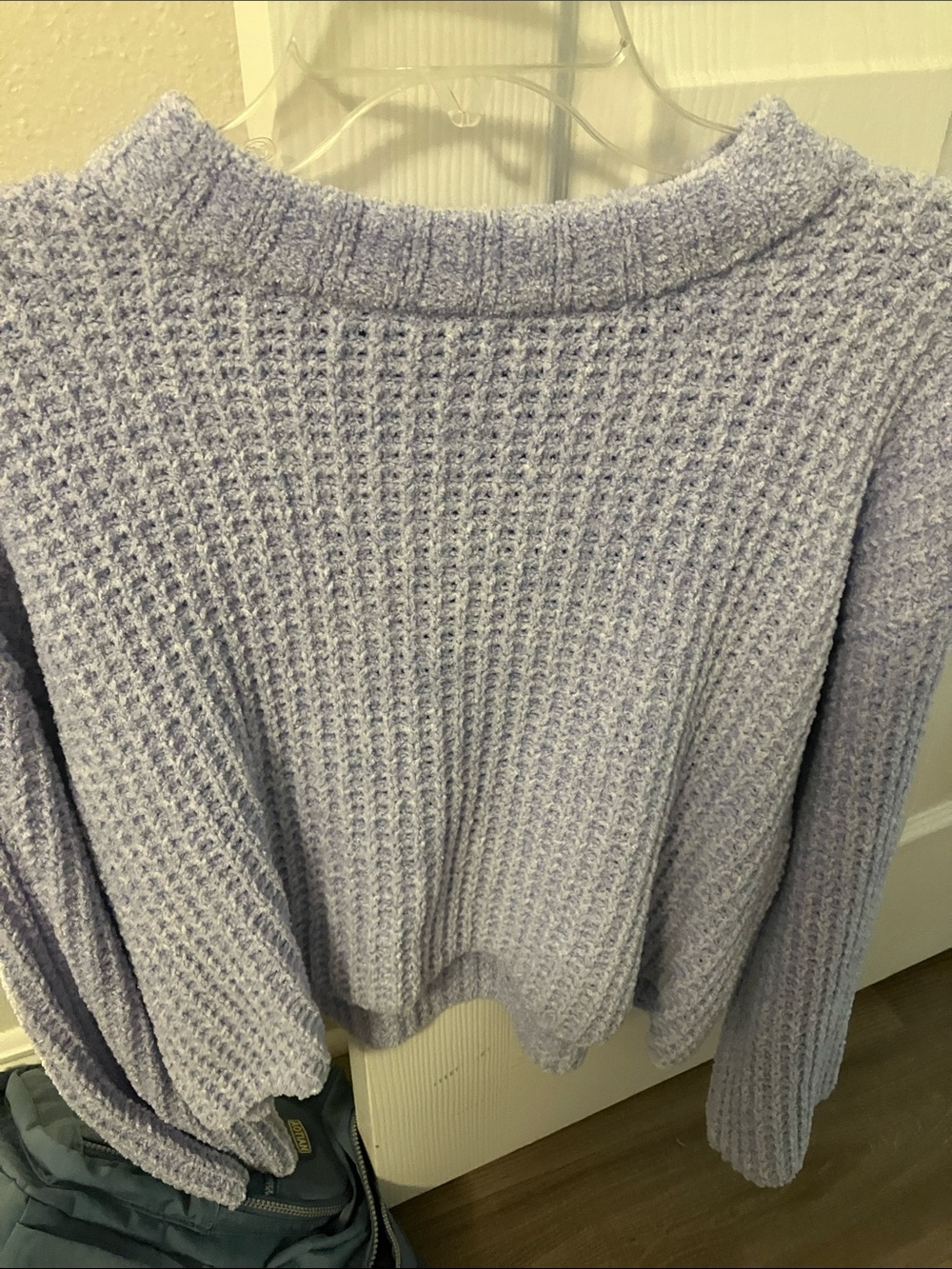 Women’s Cozy Waffle-Knit Sweater - Light Lavender